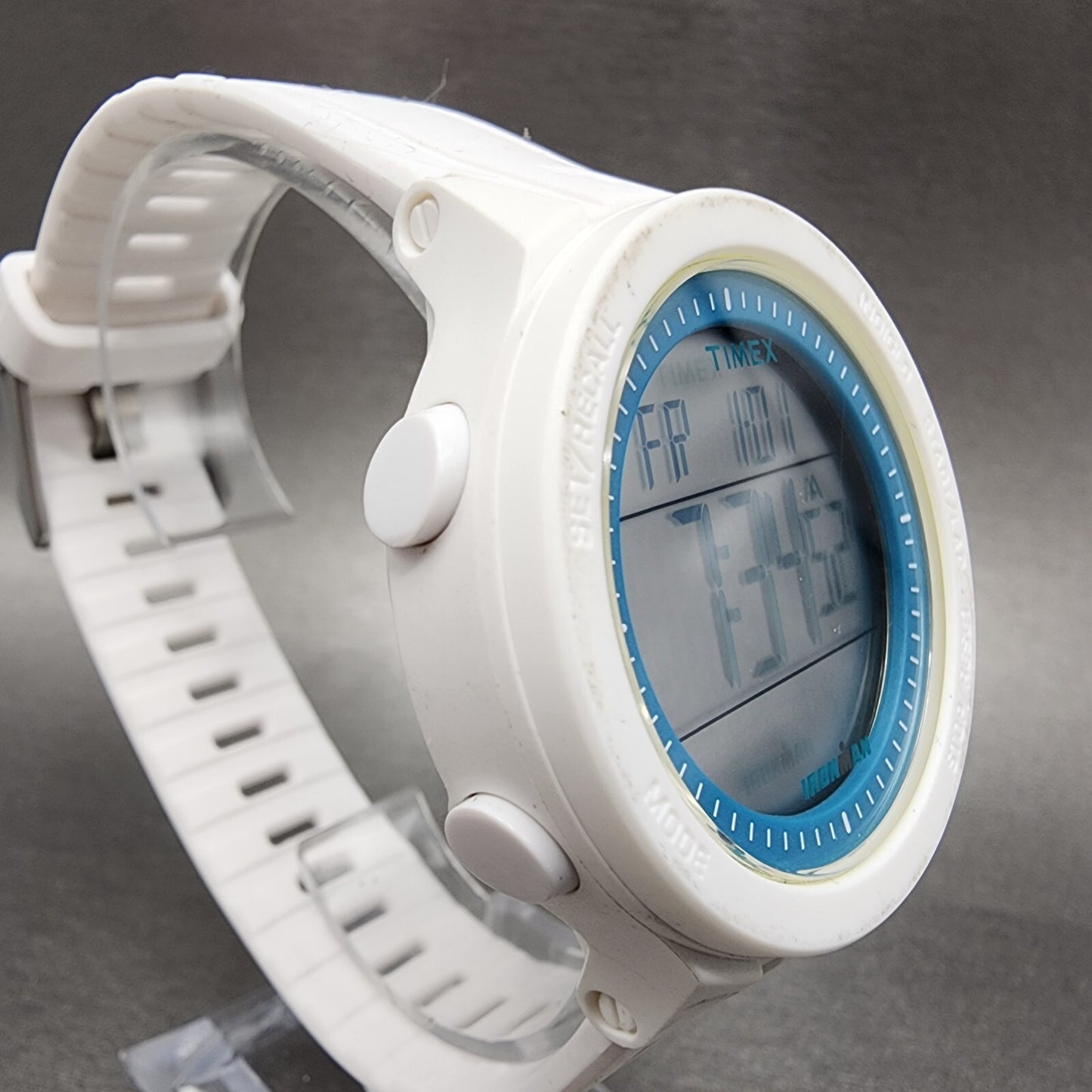 Timex Ironman Essential 30 Watch Women 42mm Digital White Case Round New Battery3
