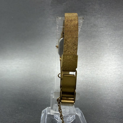 Citizen CQ Watch Women 14mm Black Dial Gold Tone Oval 2250-224884 New Battery7