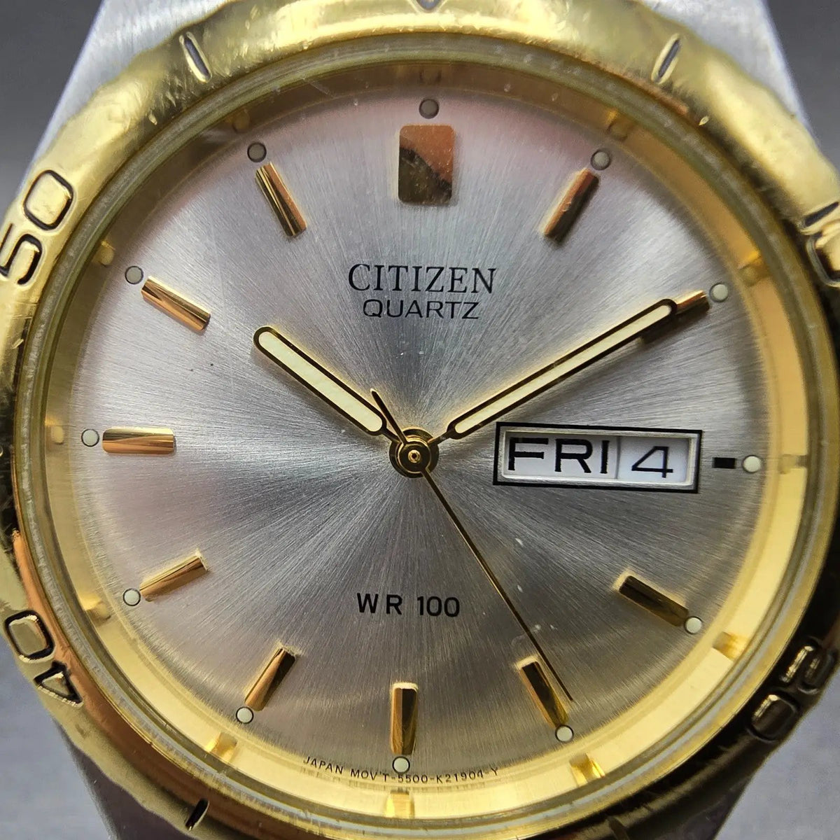 Citizen Watch Men 36mm Silver Dial Two Tone Daydate 5500-K06461 PARTS2