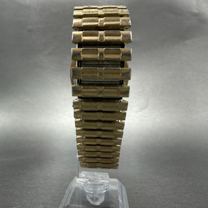 Seiko Electronic EL-370 Watch Men 38mm Champagne Dial Gold Tone Daydate New Batt8