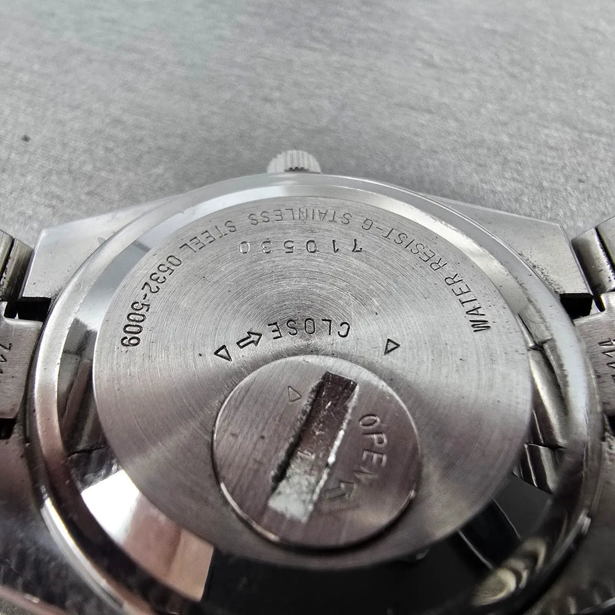 Seiko Digital Watch Men 36mm Steel Month Date Vintage 0532-5009 PARTS VTG10