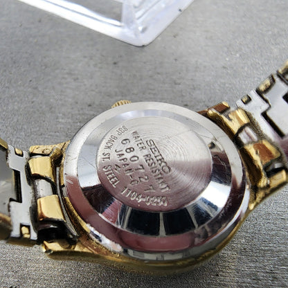 Seiko Watch Women 25mm Champagne Dial Gold Tone Manual Round 11040250 Runs9
