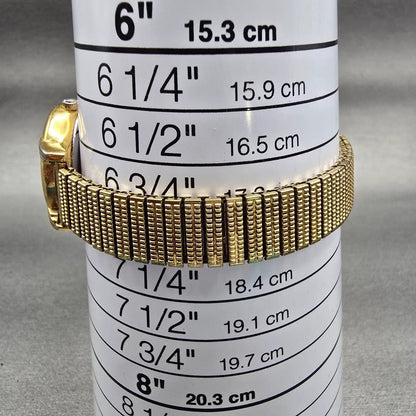 Bulova Watch Women 24mm White Dial Gold Tone Date Round 97M14 New Battery9