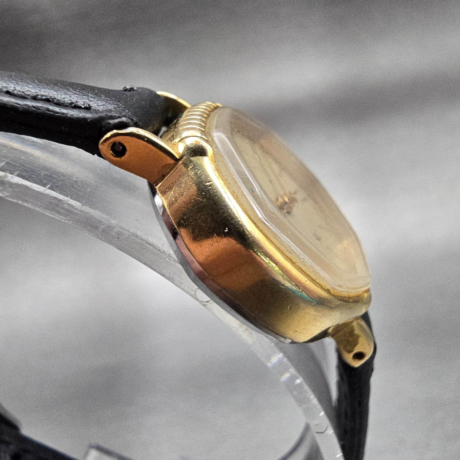 Citizen CQ Watch Women 22mm Champagne Dial Gold Tone Octagon 4-753917 New Batt3