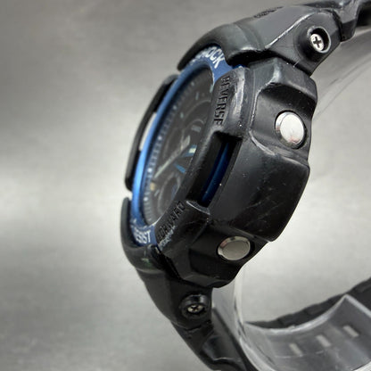 Casio G-Shock AW-591 Watch Men 47mm Black Tone Blue Bezel Alarm Chrono New Batt2