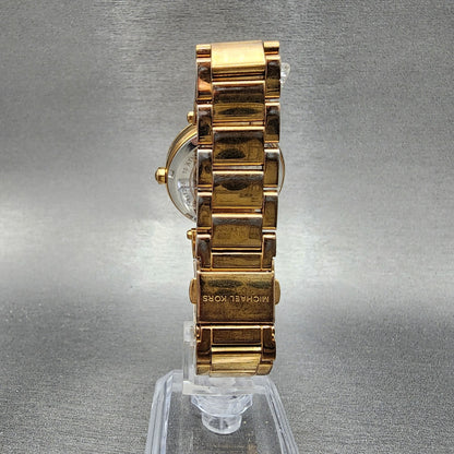 Michael Kors Parker Watch Women 33mm MOP Dial Rose Gold Tone Daydate New Battery7