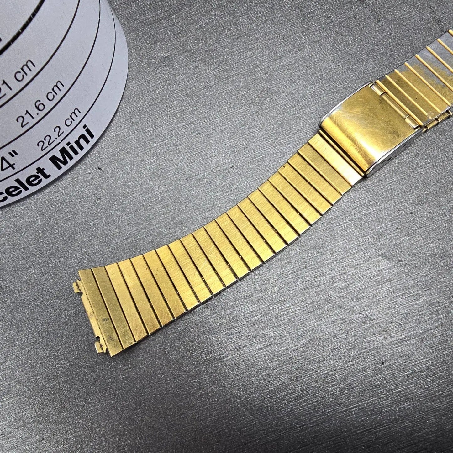 Seiko Tank Watch Men 25mm Champagne Dial Gold Tone Rectangle 6530-5420 PARTS VTG8