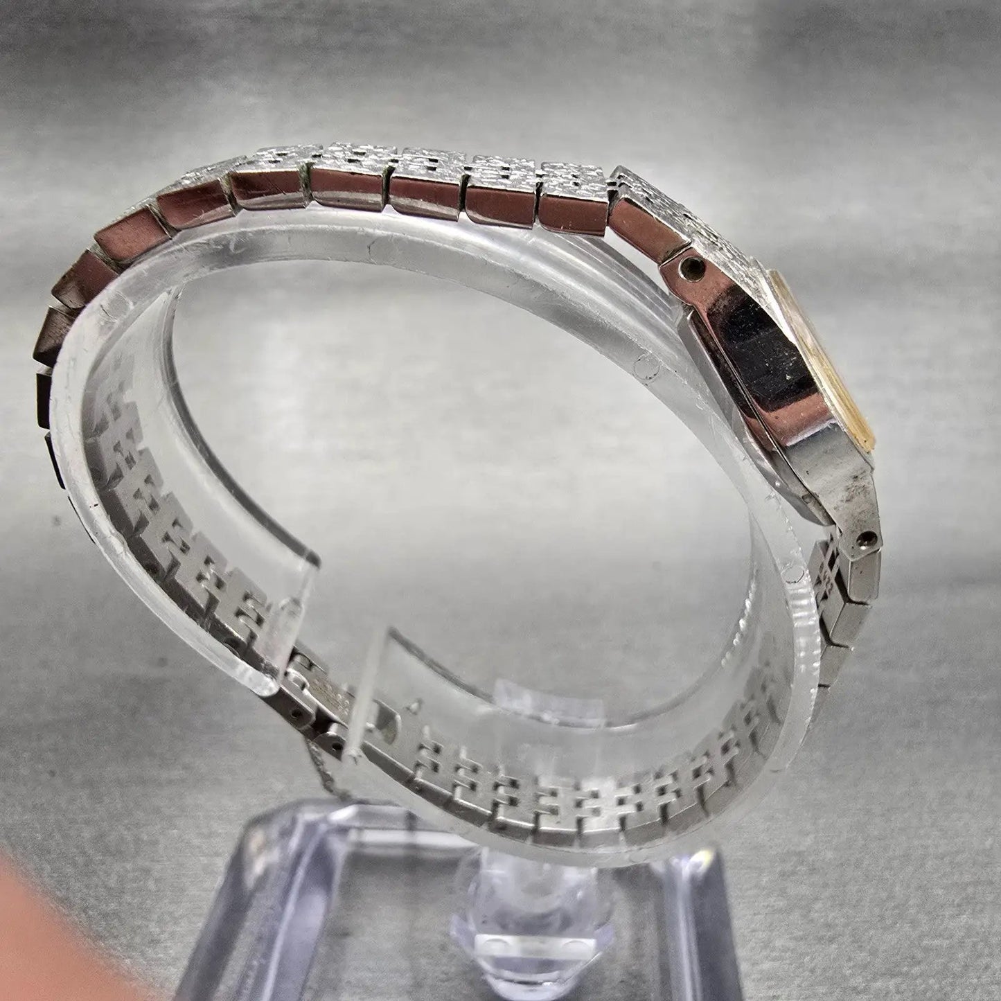 Seiko Watch Women 18mm Silver Dial Silver Tone Oval 1400-7389 Manual Wind Works8
