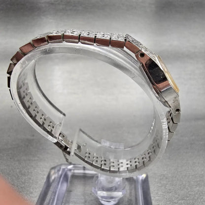 Seiko Watch Women 18mm Silver Dial Silver Tone Oval 1400-7389 Manual Wind Works8