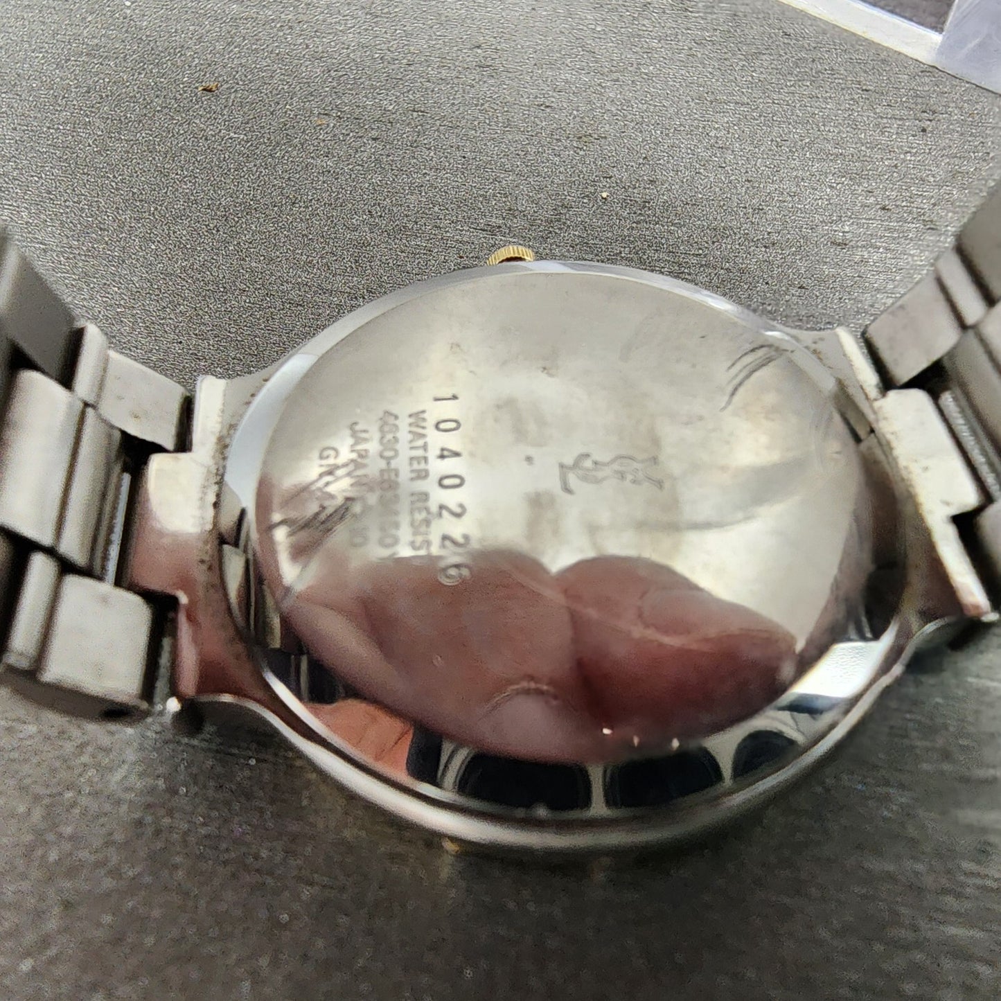 Yves Saint Laurent Watch Women 29mm White Dial Two Tone 4630E63450 New Battery9