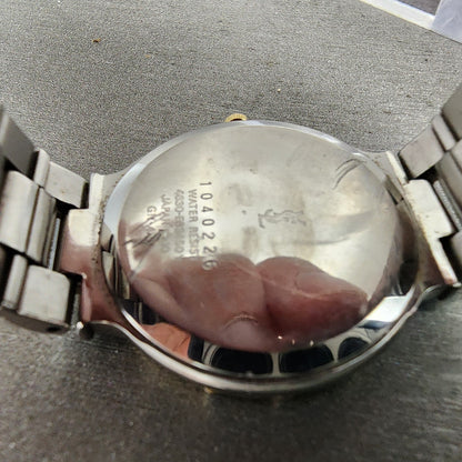 Yves Saint Laurent Watch Women 29mm White Dial Two Tone 4630E63450 New Battery9
