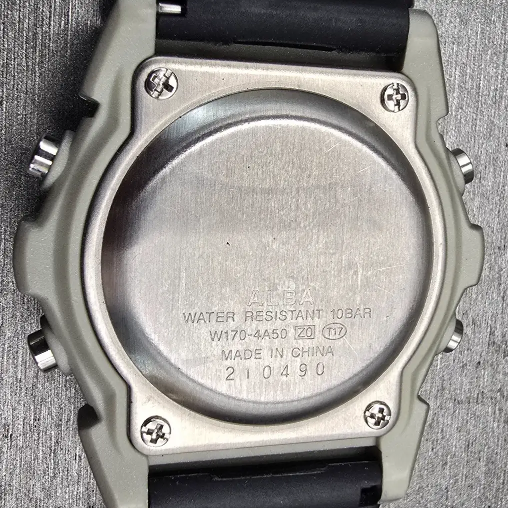 Seiko Alba Digital Watch Men 41mm Silver Dial Chrono Alarm W170-4A50 New Battery10