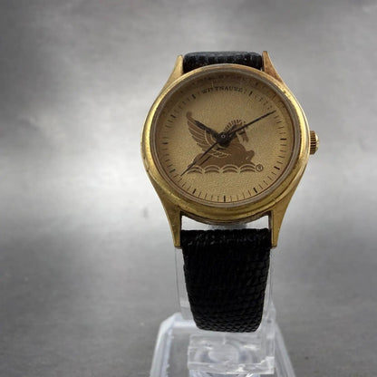 Wittnauer Pegasus Watch Women 24mm Gold Dial Gold Tone Round New Battery5