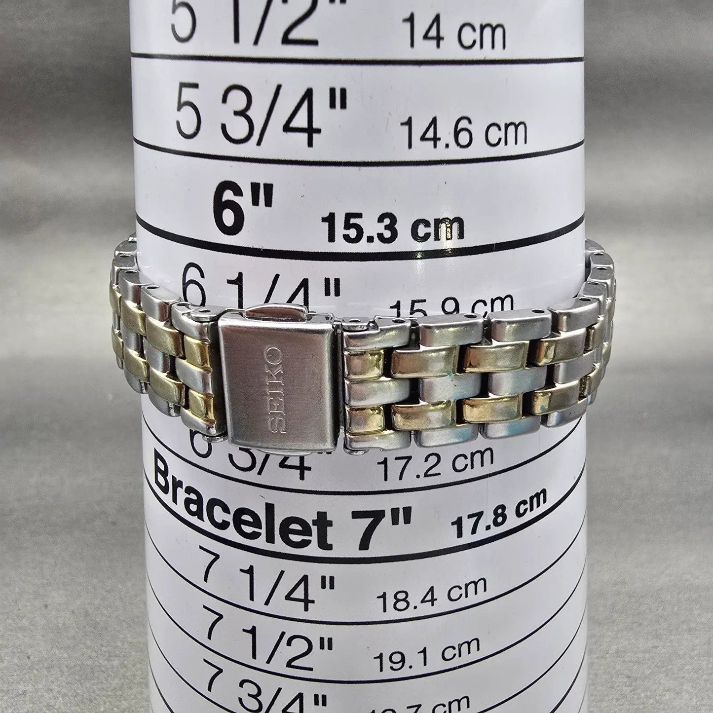 Seiko Watch Women 27mm MOP Dial Two Tone Date 7N82-0HL0 New Battery VTG Diamonds9