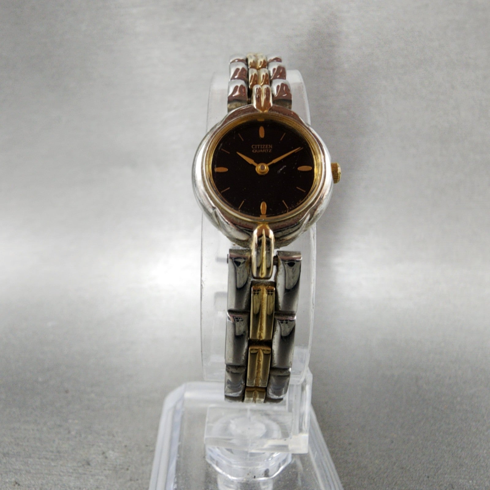 Citizen Watch Women 18mm Black Dial Two Tone Round 5920S49551 New Battery6