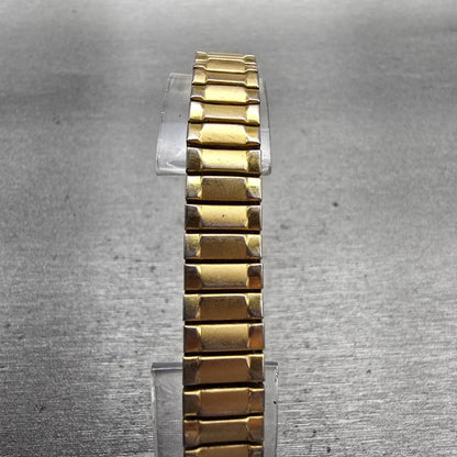 Seiko Tank Watch Women 12mm Gold Dial Gold Tone Rectangle 2E20-5239 New Battery7