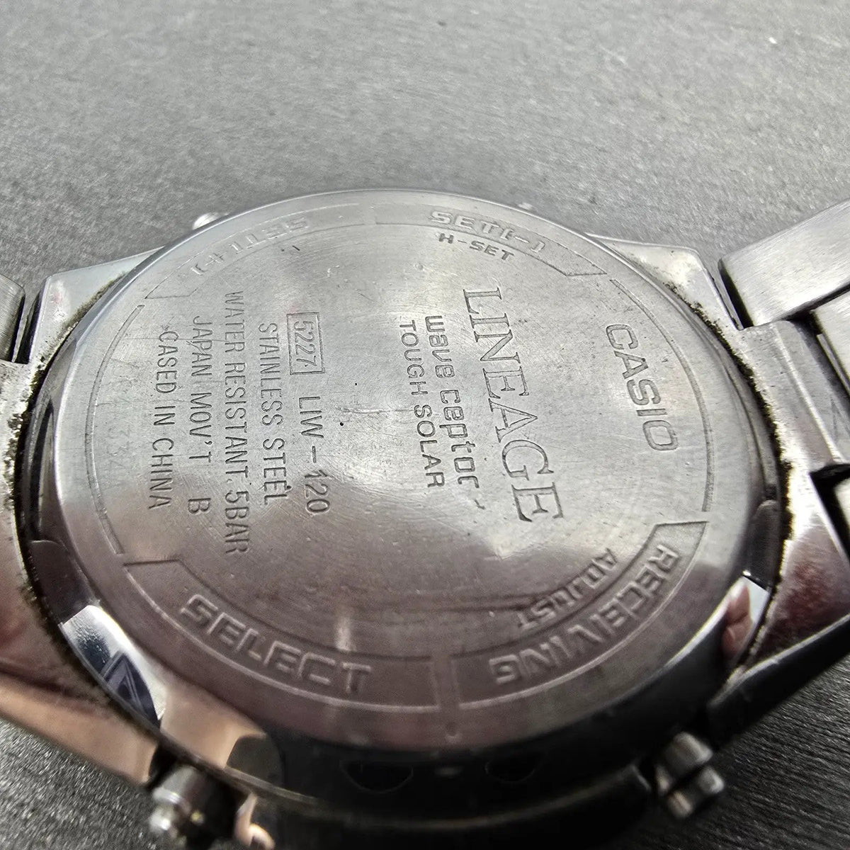 Casio Lineage Watch Men 38mm White Dial Steel Date LIW-120 Round PARTS10
