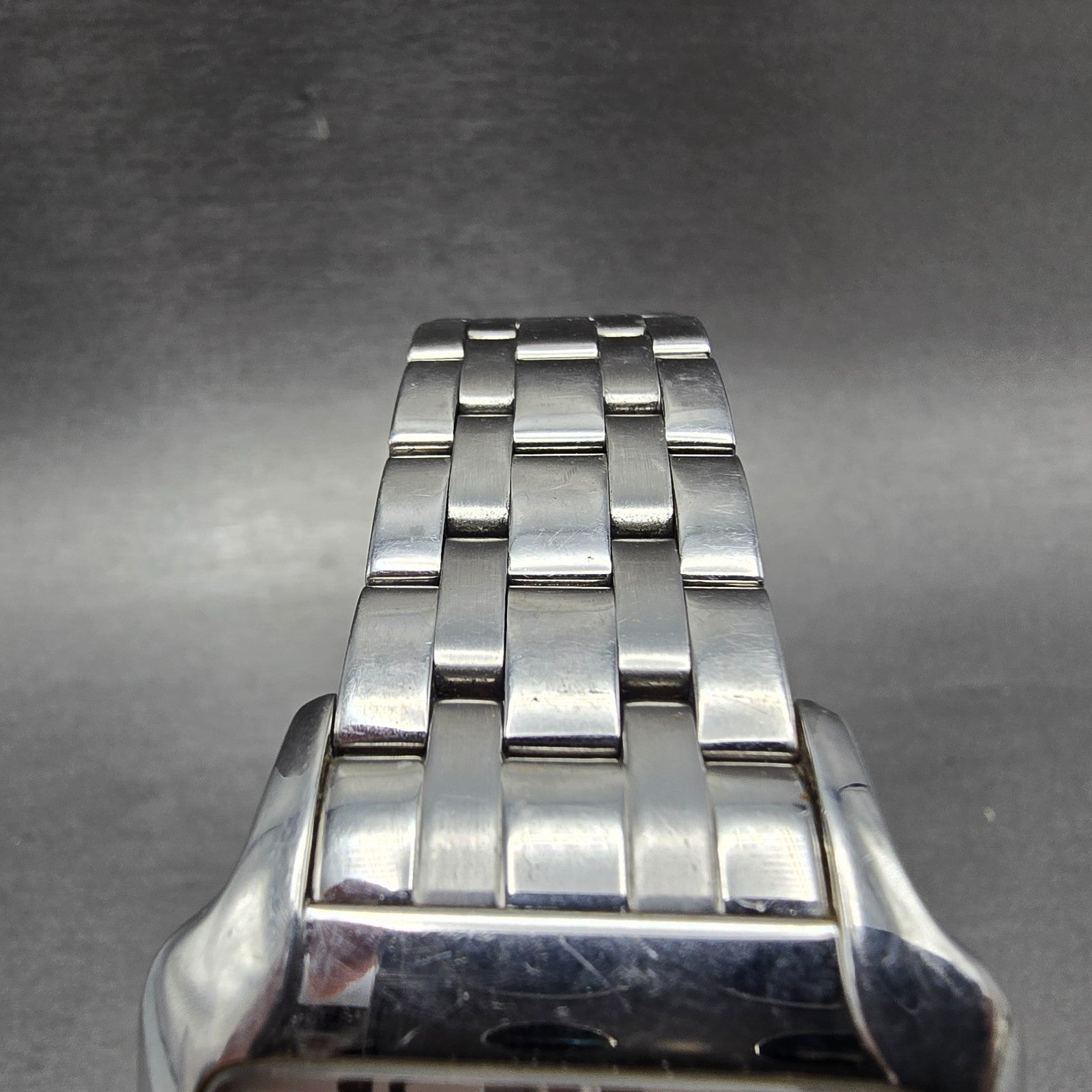 Emporio Armani Tank Watch Men 35mm White Dial Steel Date Rectangle New Battery D4