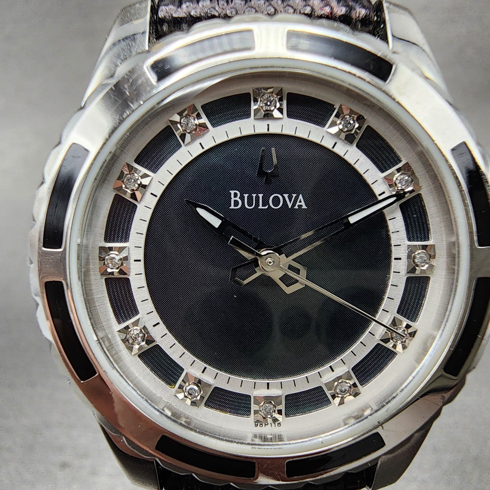 Bulova Watch Women 32mm MOP Dial Silver Tone Round 98P118 New Battery1