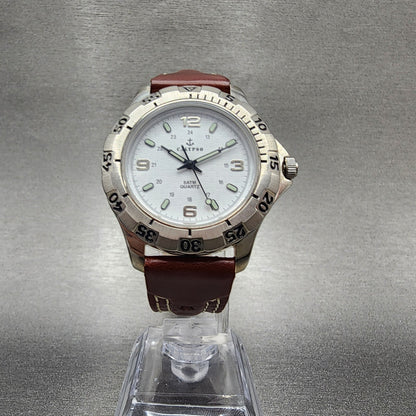 Calypso Dive Watch Men 38mm White Dial Stainless Steel Round W/Box New Battery