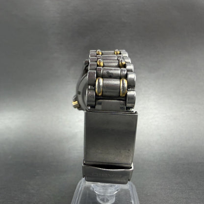 Casio Diver Watch Men 36mm Cream Dial Two Tone Date Round MDP-823 New Battery7