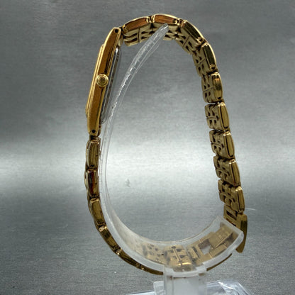 Seiko Tank Watch Women 13mm MOP Dial Gold Tone Rectangle 2E20-7279 New Battery6