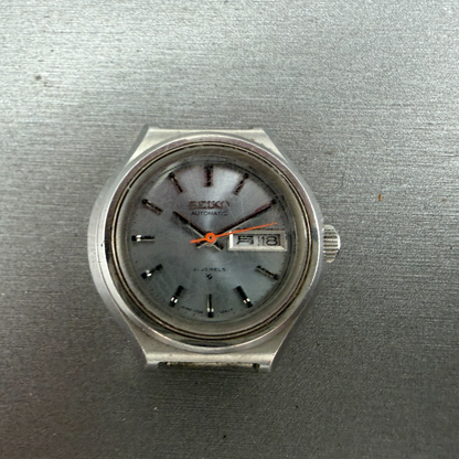 Seiko Automatic Watch Women 24mm Gray Dial Silver Tone Daydate 2706-0010 Runs0
