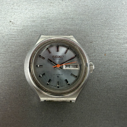 Seiko Automatic Watch Women 24mm Gray Dial Silver Tone Daydate 2706-0010 Runs0