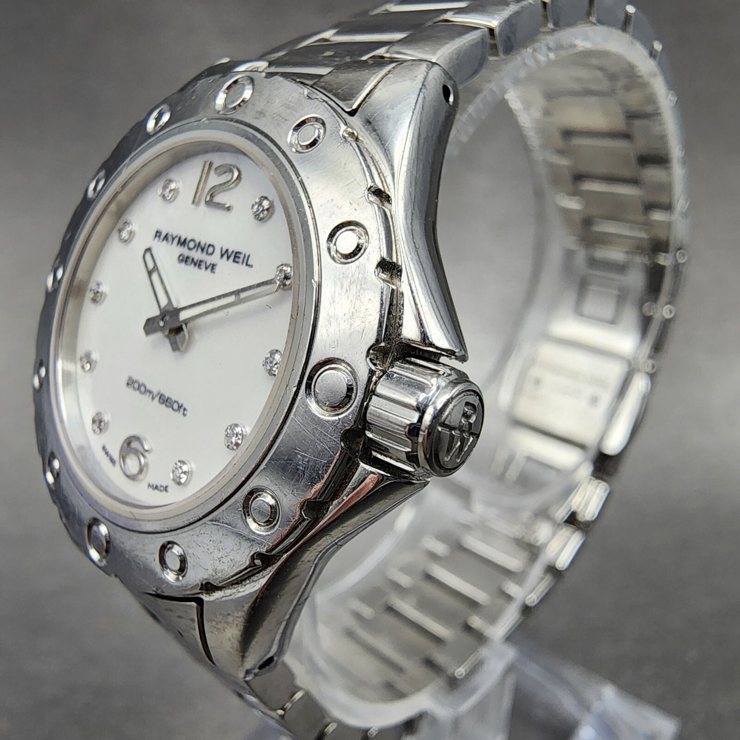 Raymond Weil Spirit Watch Women 29mm MOP Dial Diamond Accents 3170 New Battery2