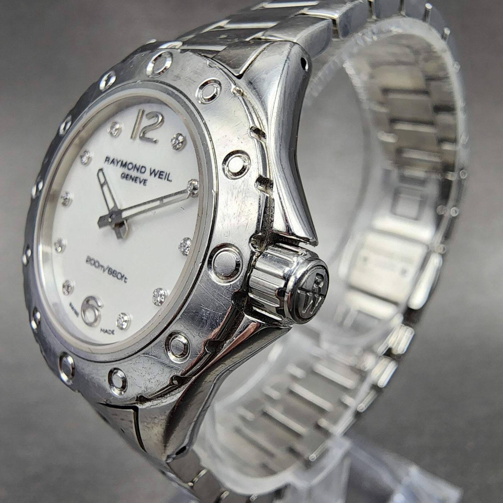 Raymond Weil Spirit Watch Women 29mm MOP Dial Diamond Accents 3170 New Battery2
