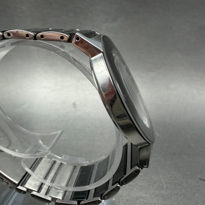 Technos Watch Men 33mm Black Dial Silver Tone Round TBM674 New Battery3