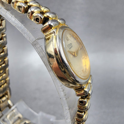 Citizen Watch Women 19mm Champagne Dial Gold Tone 5920S72676 New Battery3