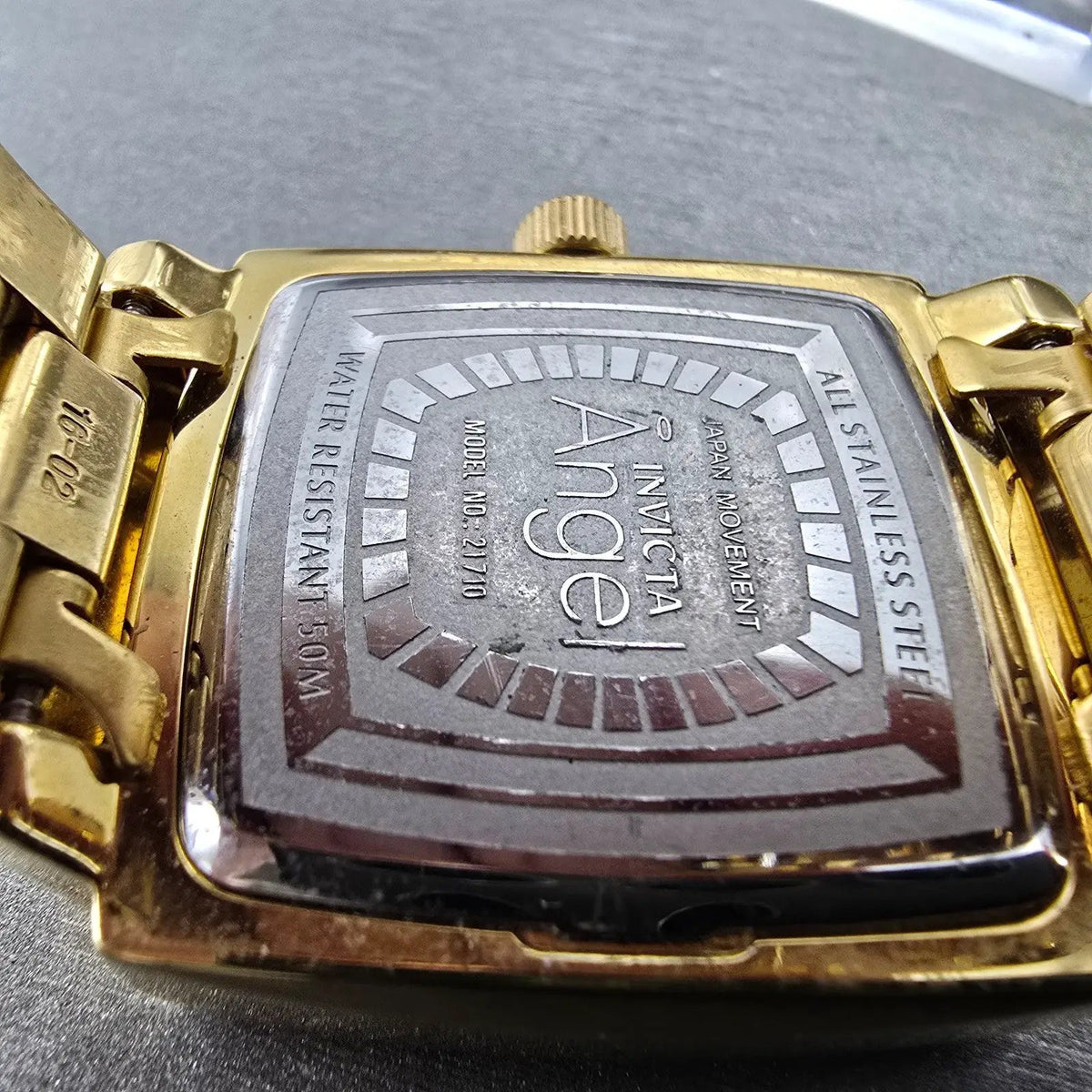 Invicta Angel Watch Women 36mm Gold Dial Gold Tone Daydate 21710 New Battery9