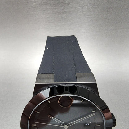 Movado Bold Fusion Watch Men 42mm Black Dial Black Tone Date Round Resin 36008395