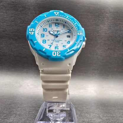 Casio Dive Watch Women 33mm White Dial Blue Date Round LRW-200H New Battery5