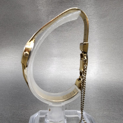 Citizen CQ Watch Women 17mm Black Dial Gold Tone Round 3220324234 New Battery4