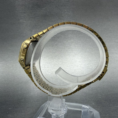 Seiko Digital Watch Women 23mm Gold Tone Month Date L012-4009 New Battery6