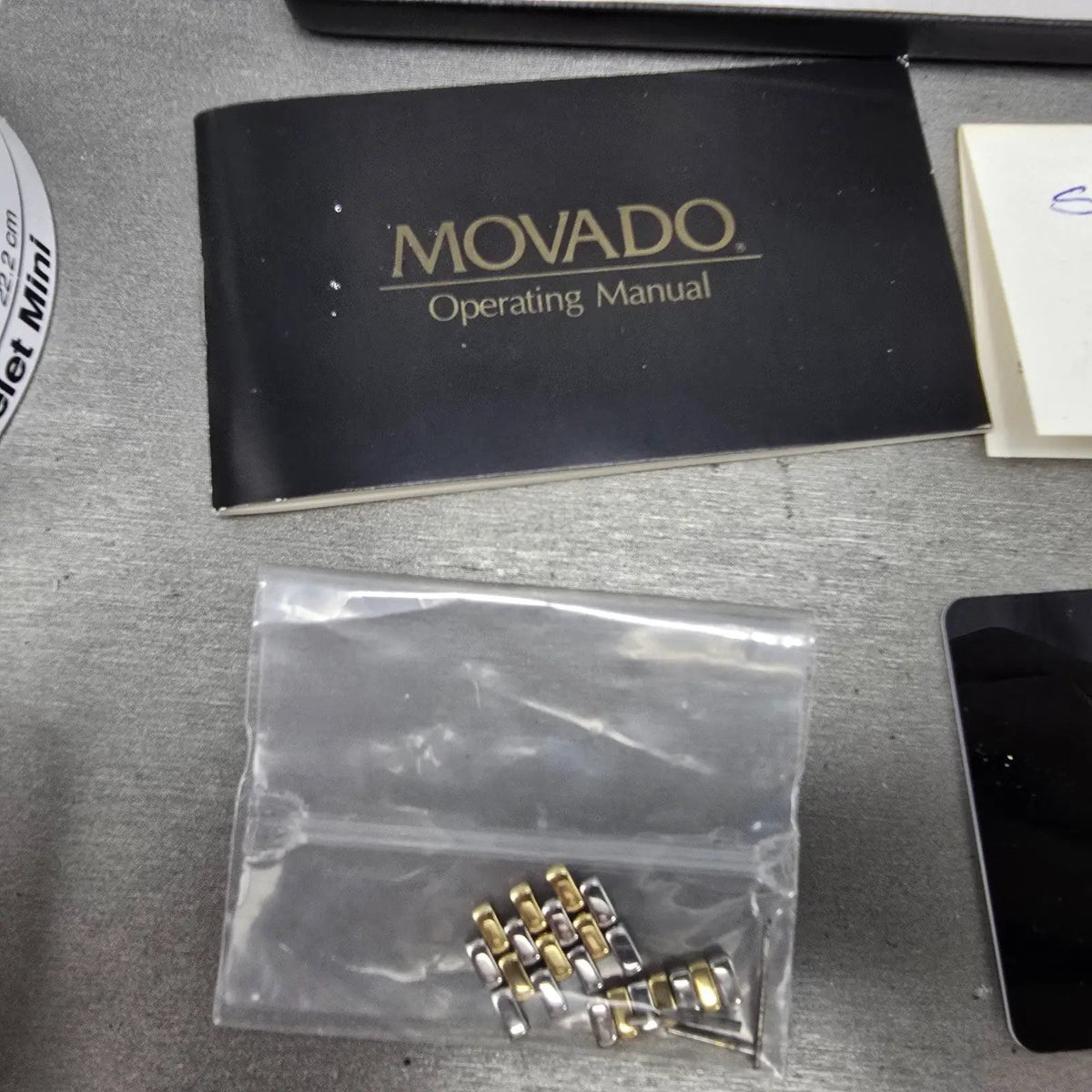 Movado Esperanza Watch Men 33mm Black Dial Two Tone 84.19.861 New Battery VHU14