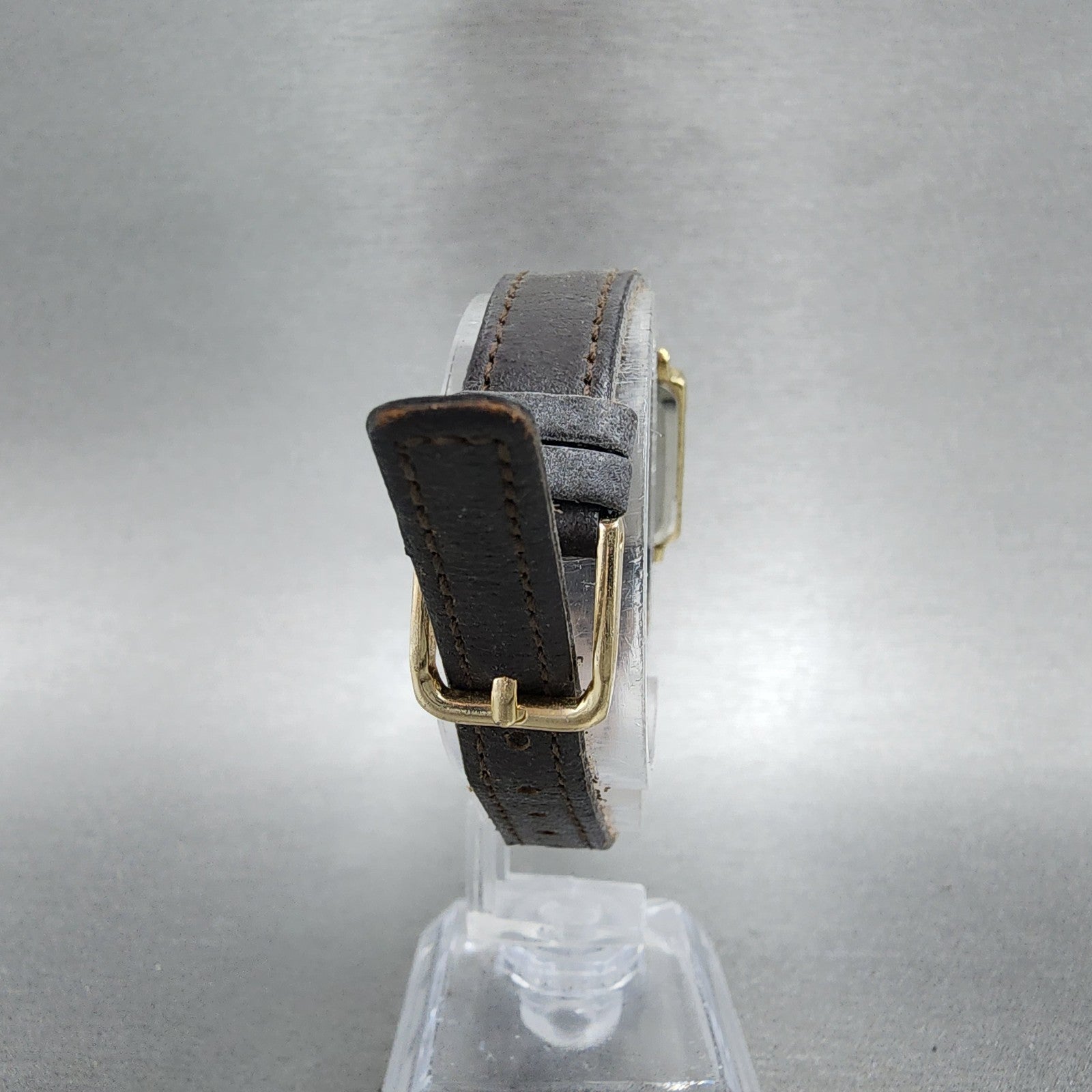 Casio Traddy Tank Watch Women 21mm White Dial Gold Tone Rectangle New Battery7