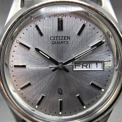 Citizen CQ Watch Men 35mm Silver Dial Silver Daydate Round 6100-S96389 PARTS2