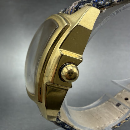 Invicta Lupah Watch Women 29mm MOP Dial Gold Tone Oval 5605 New Battery Blue2