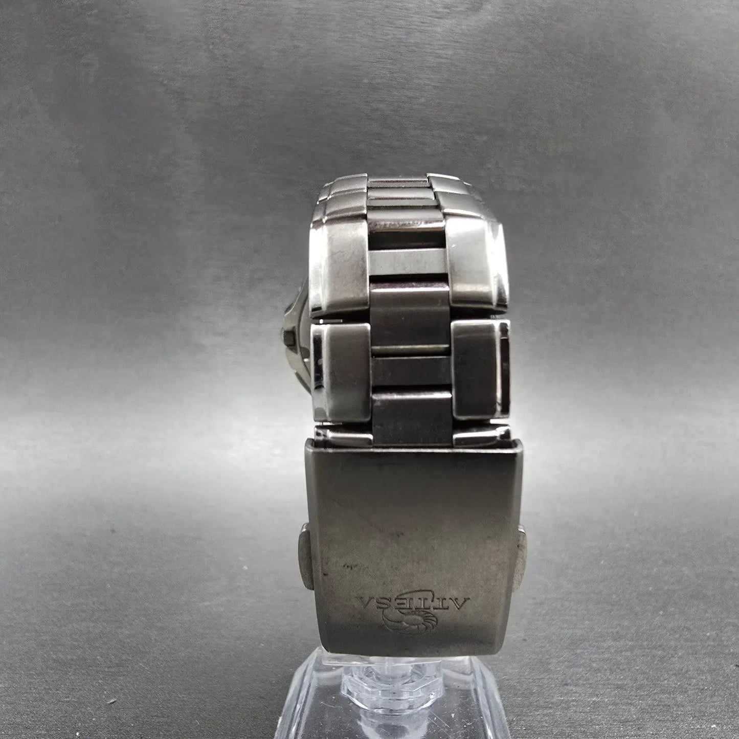 Citizen Eco-Drive Attesa Watch Men 38mm Black Dial Titanium Atomic Date PARTS! K9