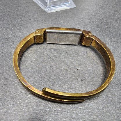Bucherer Watch Women 11mm Champange Dial Gold Tone Rectangle Star Enamel PARTS