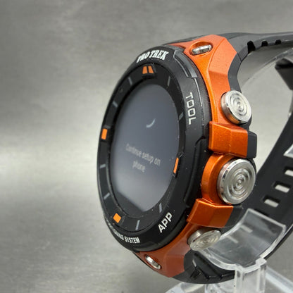 Casio Proterk WSD-F20 Smart Watch Men 58mm Black Orange Compass GPS works2