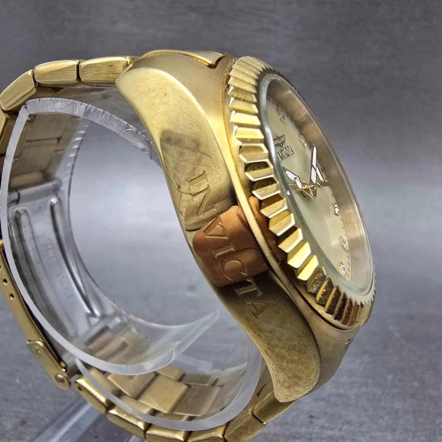 Invicta Specialty Watch Women 38mm MOP Dial Gold Tone Date 20352 New Battery3