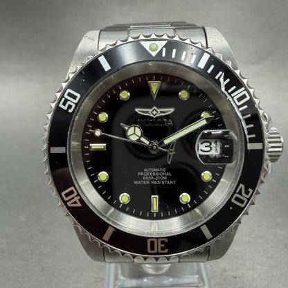 Invicta Pro Diver Watch Men 40mm Black Dial Silver Tone Date 8926 Automatic Runs0