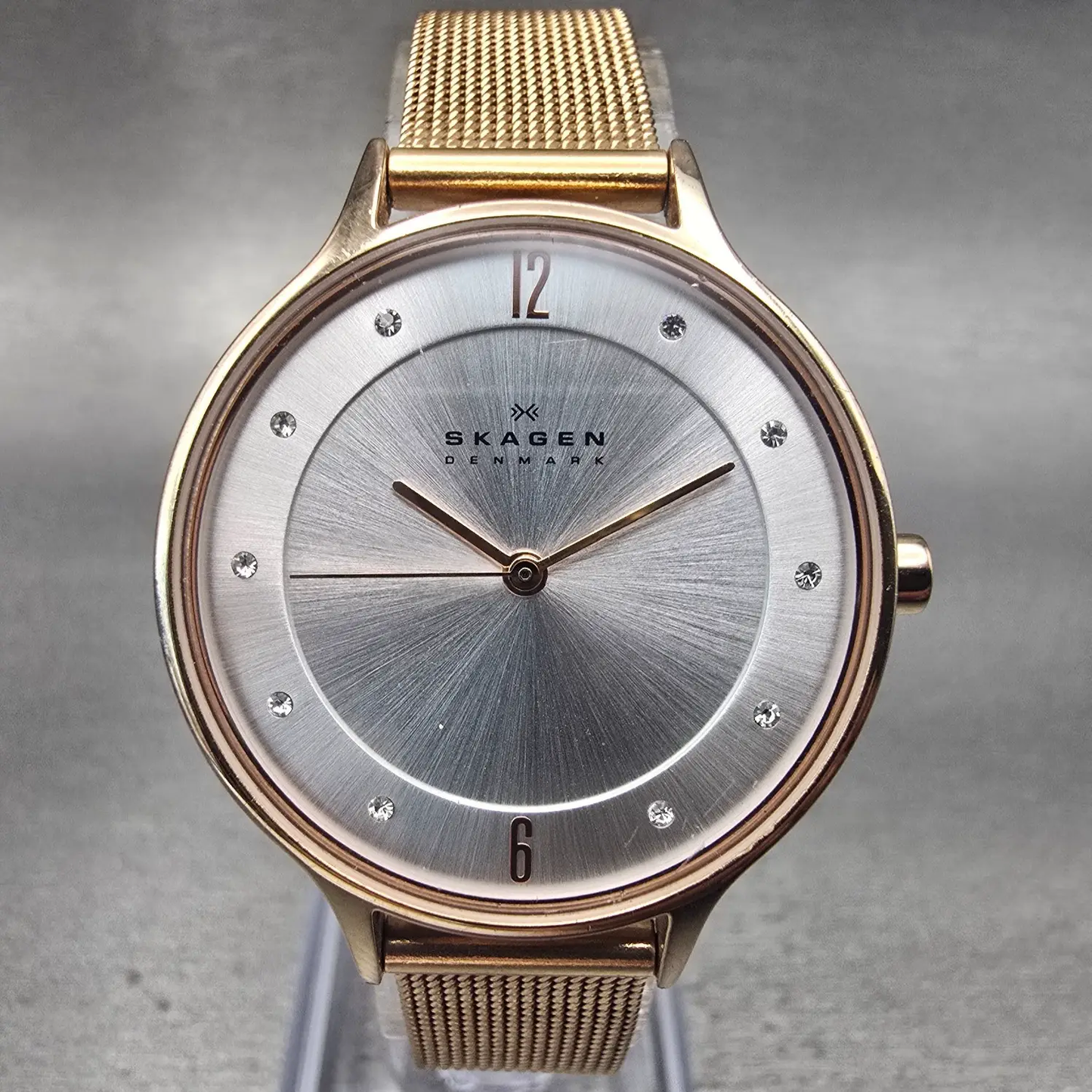 Skagen Anita Watch Women 30mm Silver Dial Rose Gold Round SKW2151 New Battery0
