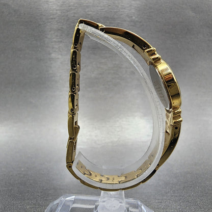 Seiko Watch Women 21mm Gold Dial Gold Tone Round 1N00-0SC0 New Battery