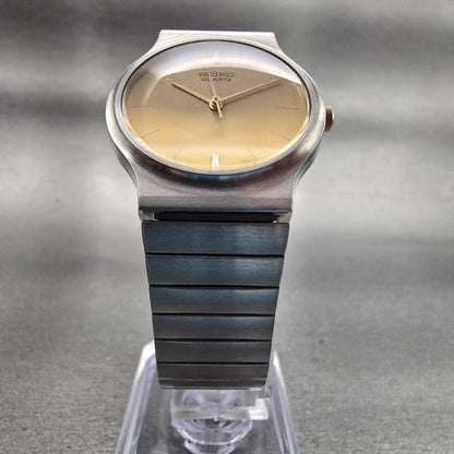 Seiko Watch Women 28mm Champagne Dial Silver Tone Round 7431-6090 New Battery5