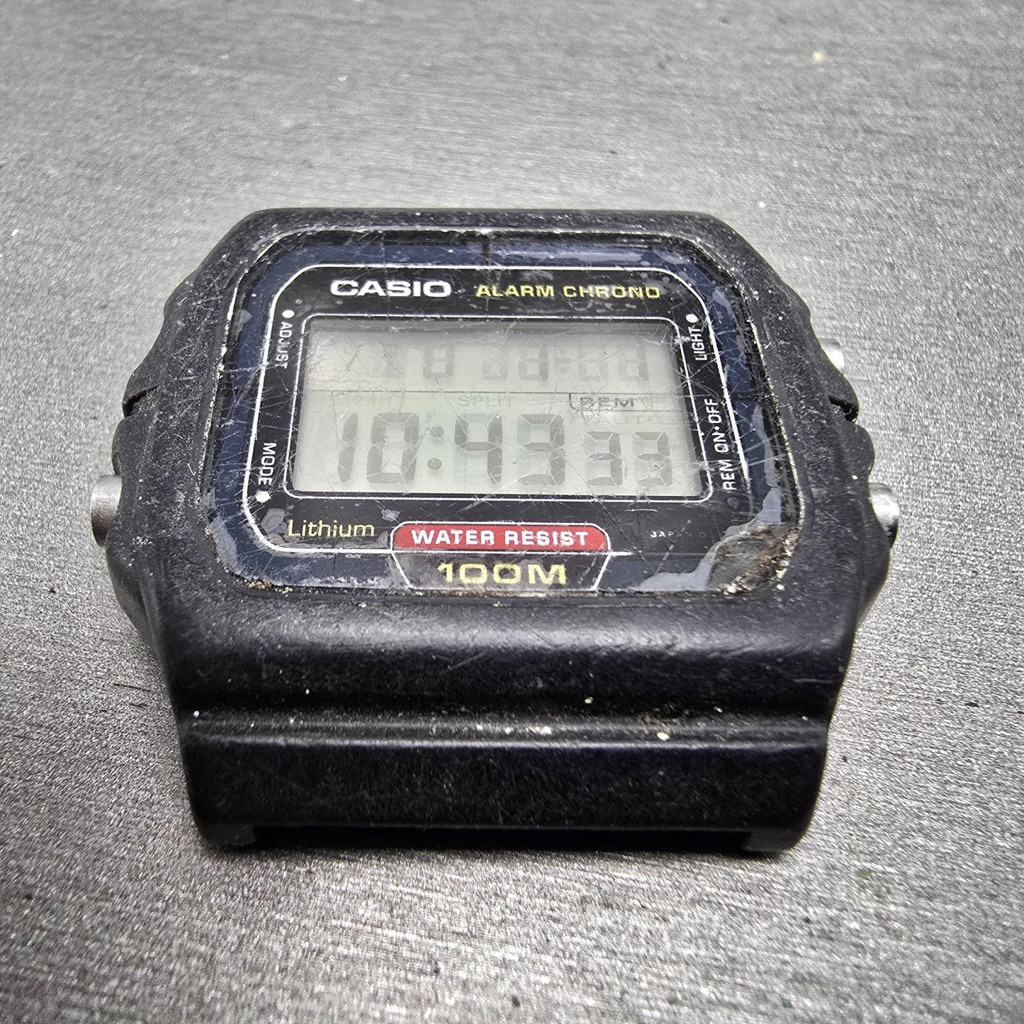 Casio W-720 Watch Men 38mm Black  Alarm Chronograph Daydate Octagon New Batt2